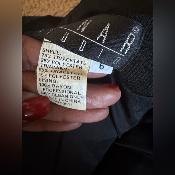 Kenar Studio Black Blazer Women’s Size 6 Double Breasted Satin Lapel Jacket - Picture 13 of 13